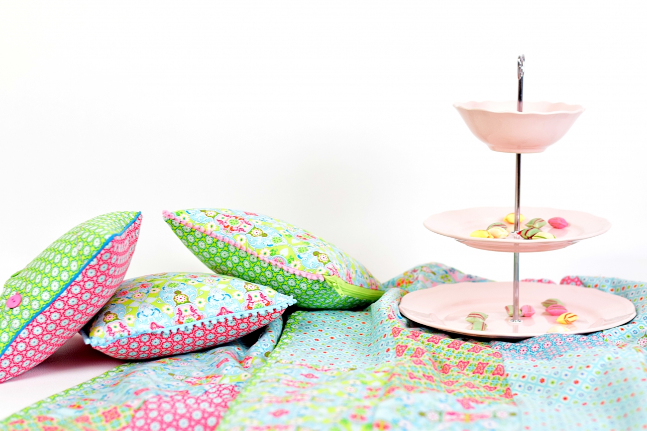 Swafing Baumwolle - Julia - Blütenornament - Grün